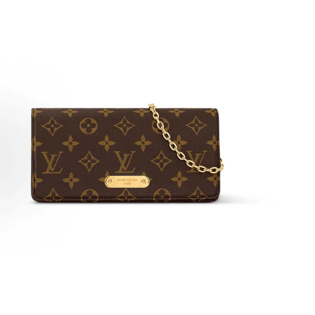 99新 LouisVuitton/路易威登 新款经典老花Lily woc腋下包芯片