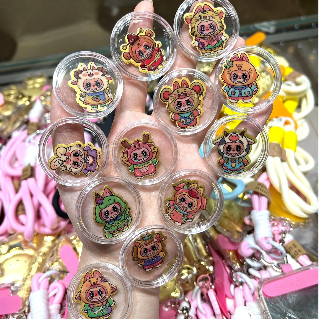 含金工艺品深圳水贝爆款 拉布布十二生肖手机贴