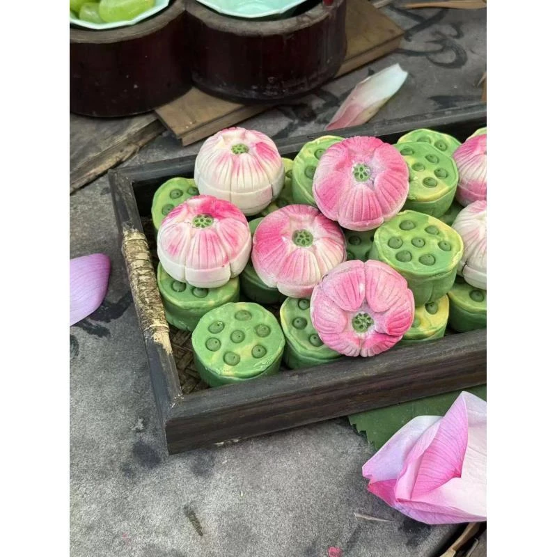 75克莲蓬月饼模具  荷花月饼模具 莲蓬荷花