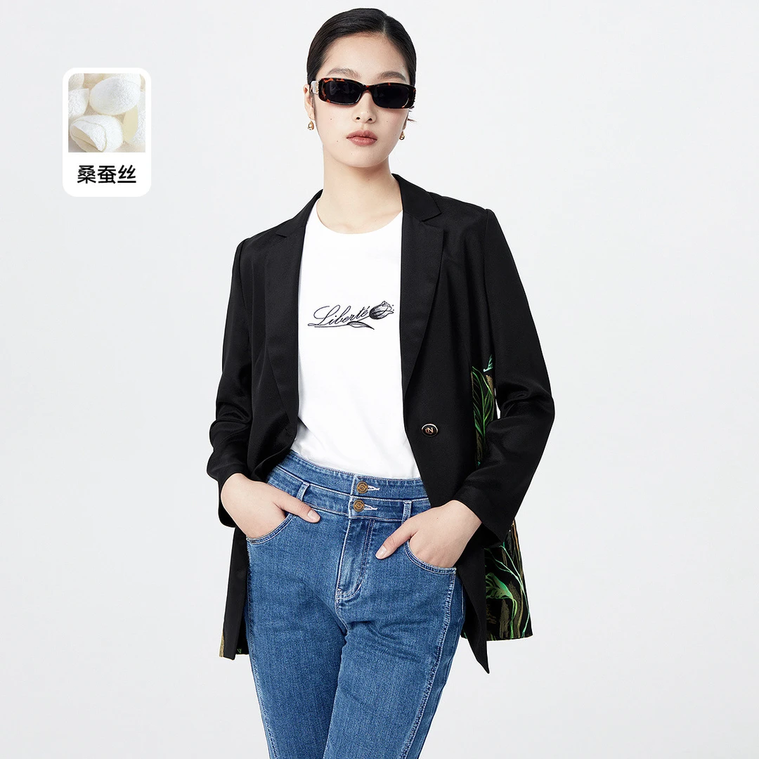 【婷婷专属】【桑蚕丝】时尚通勤女显瘦长袖西服25年春秋新款西装外套