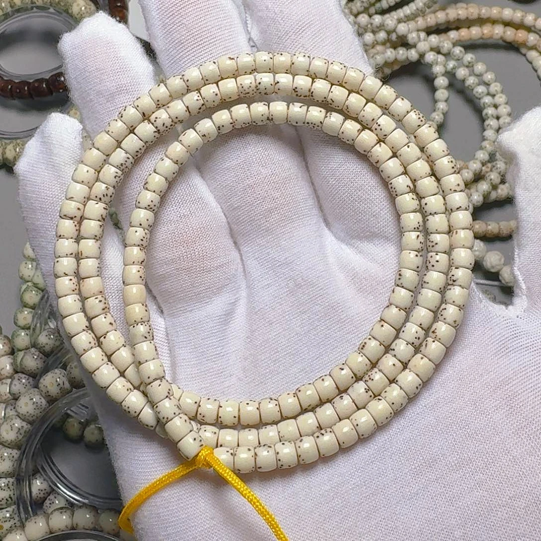 星月菩提手串原生态顺白卡5直切脖挂168粒