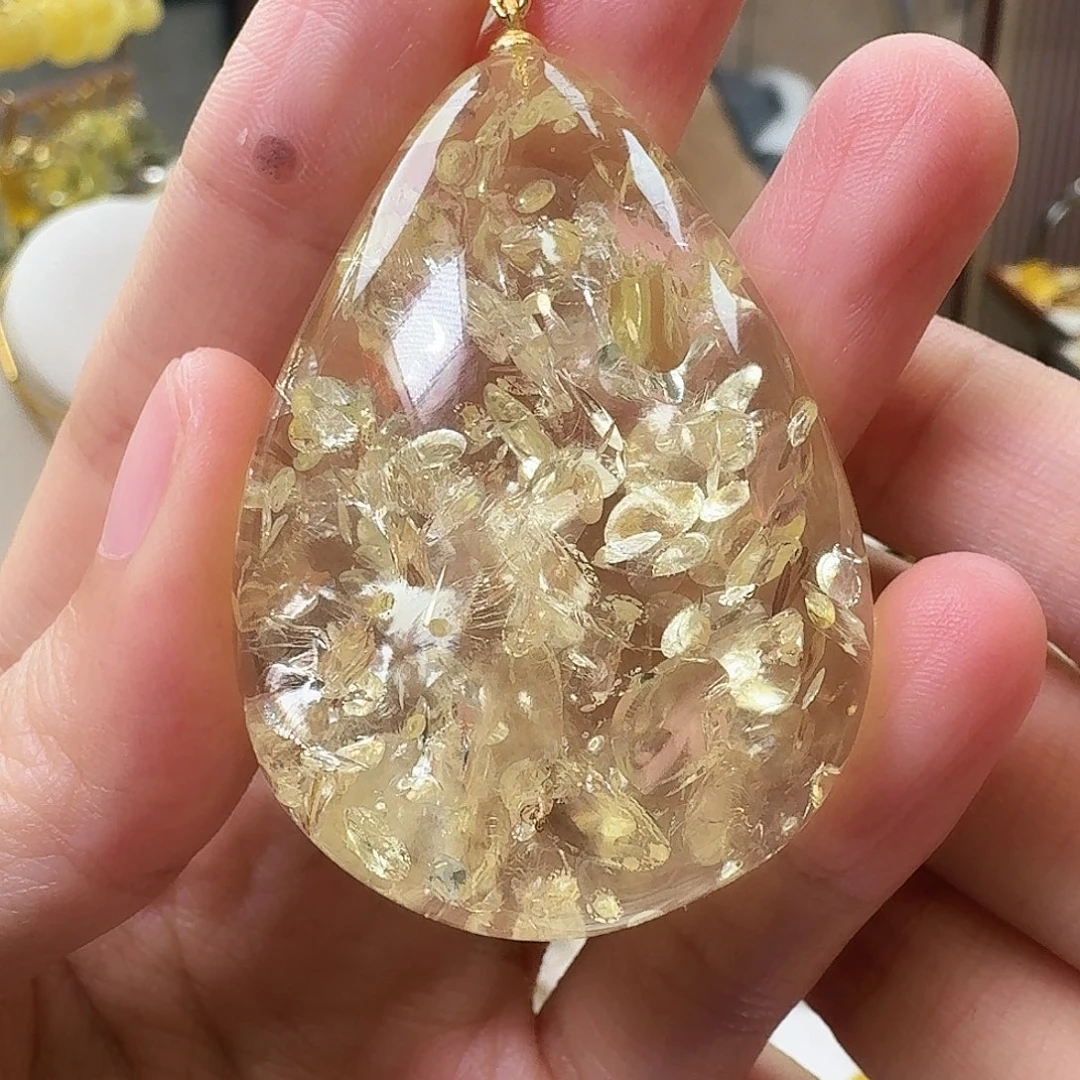琥珀未镶嵌颈饰吊坠