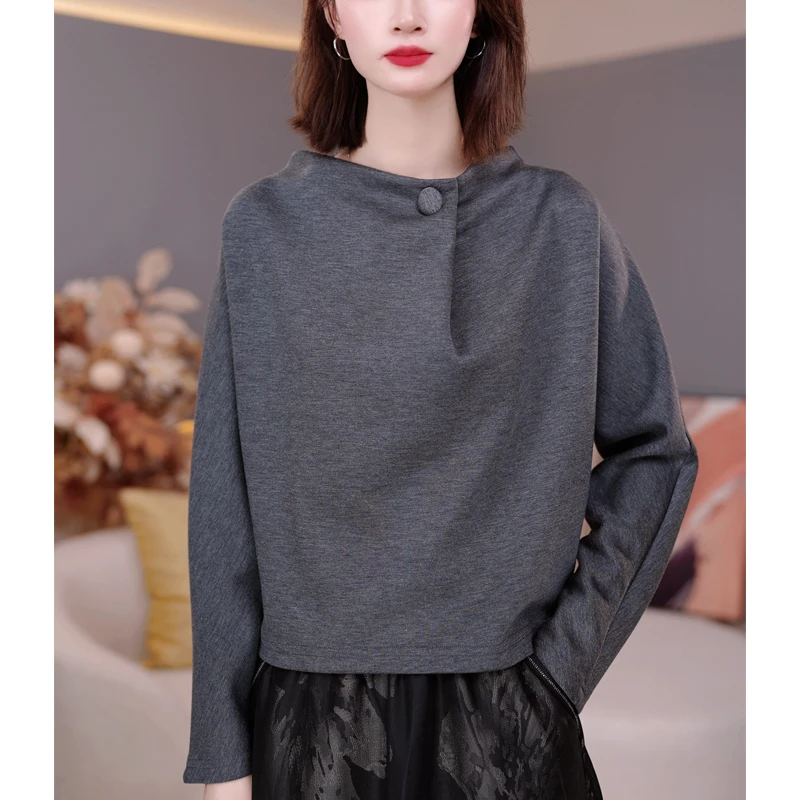 时尚秋季新款女长袖打底2025秋装洋气显瘦上衣 3025
