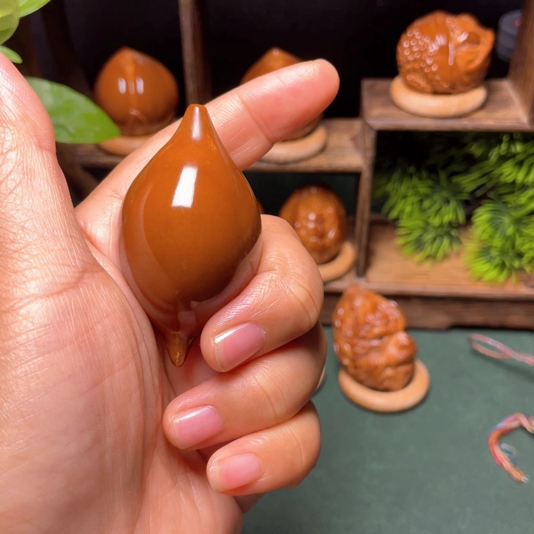 把件橄榄核鲍鱼35一对