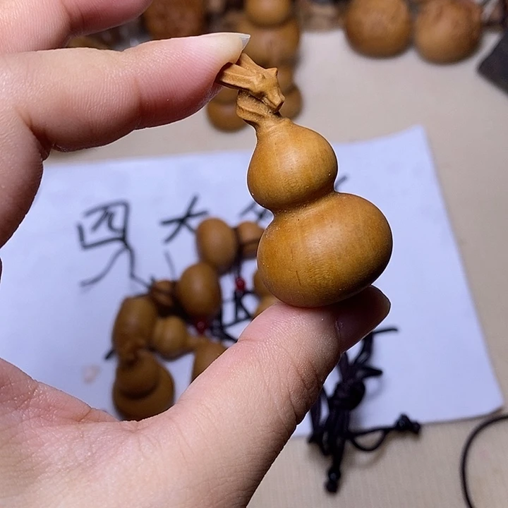 手串/手链檀香木老山檀香雕刻龙头葫芦