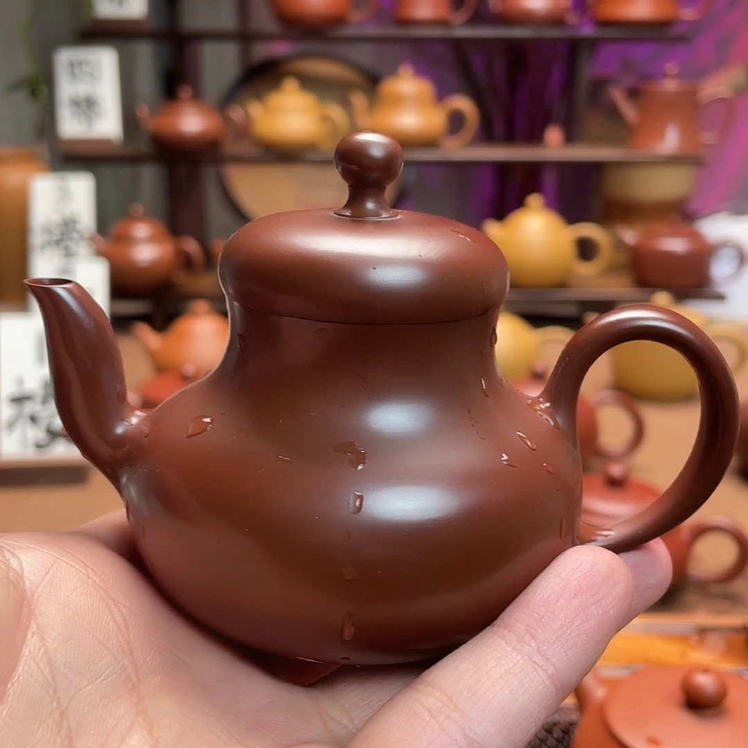 紫砂茶壶潮***?紫朱泥黑金刚思婷
