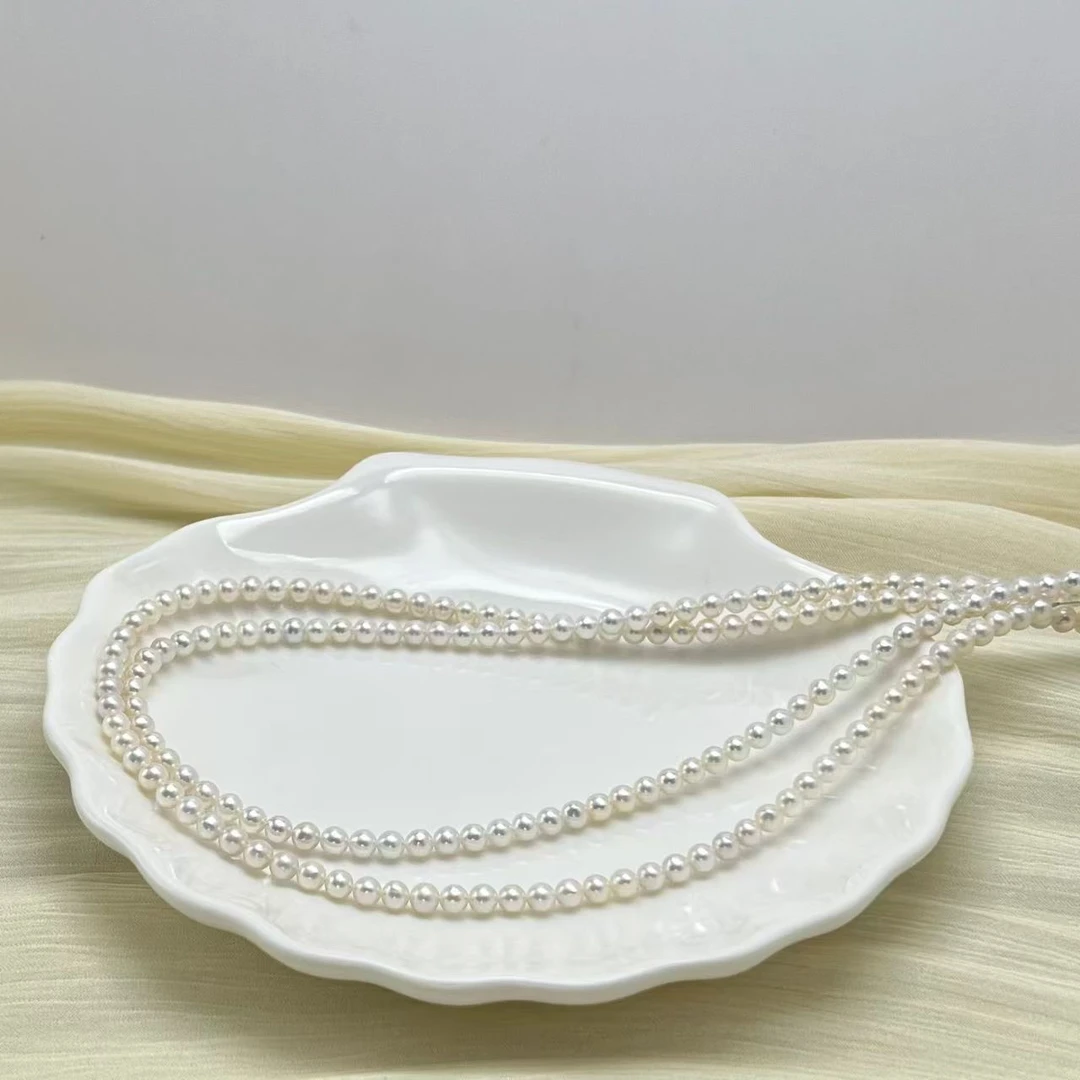 【北野珠宝】天然淡水珍珠强光项链-B07H-527多样性发一4mm+