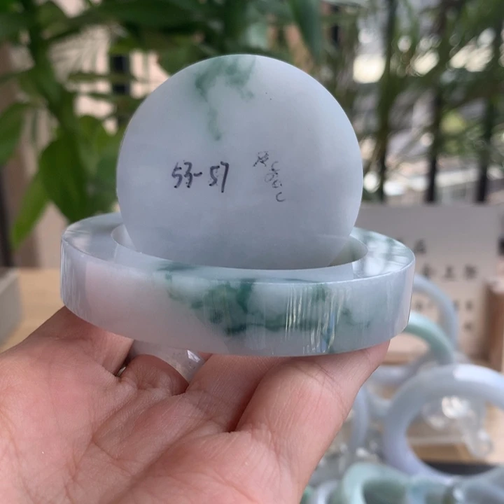 定制翡翠未镶嵌手镯53-57