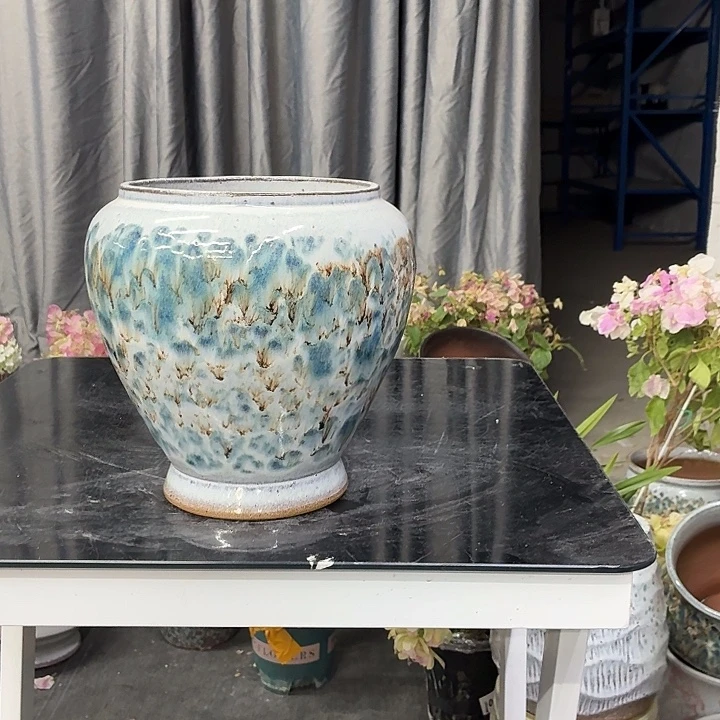 16×21 -粗陶花盆有孔-买买买