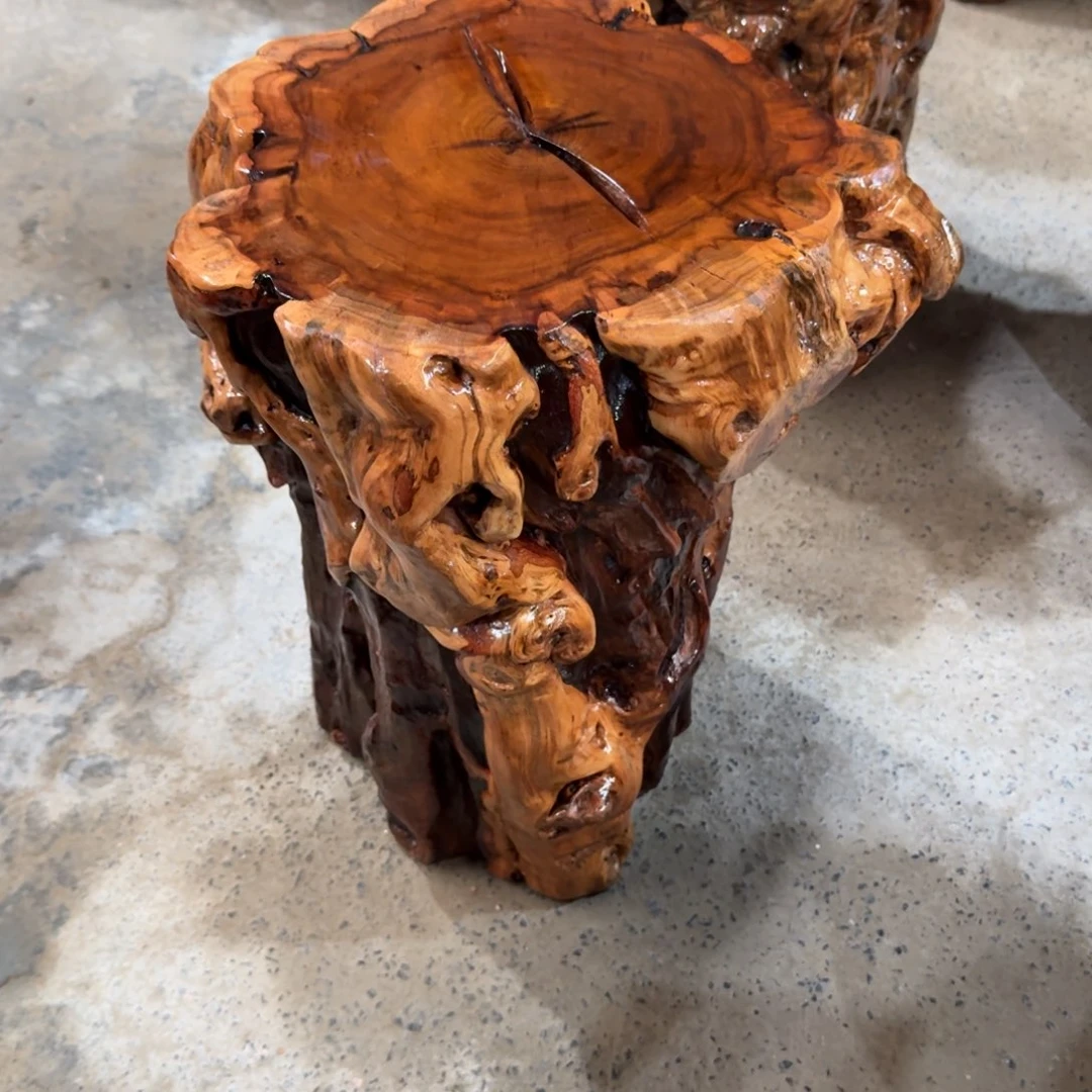 海***洋龙纹枣木墩高度四十