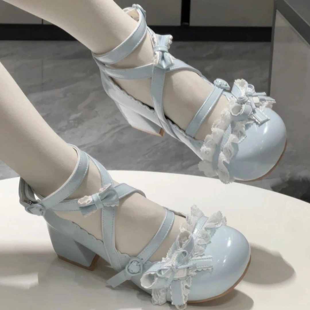 花铃季lo鞋猫爪制服鞋推荐平价JK中跟Lolita鞋子猫叔不磨脚高跟鞋