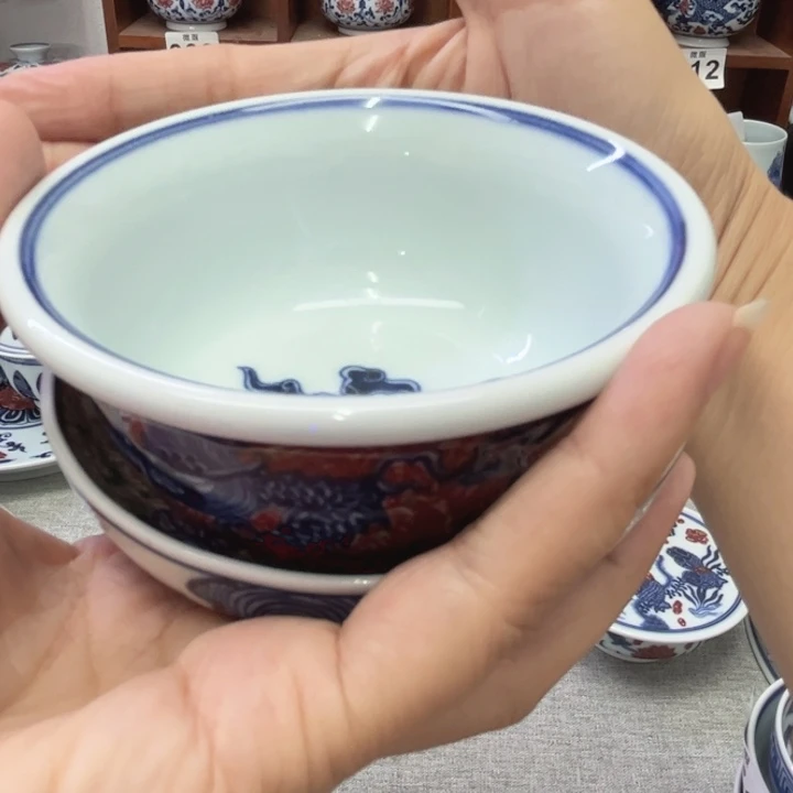 时***落景德镇陶瓷釉里红