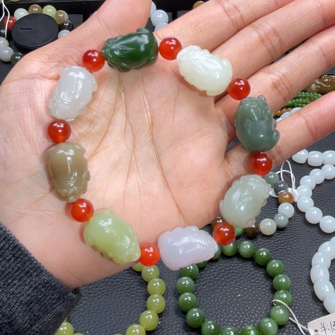 和田玉未镶嵌手链