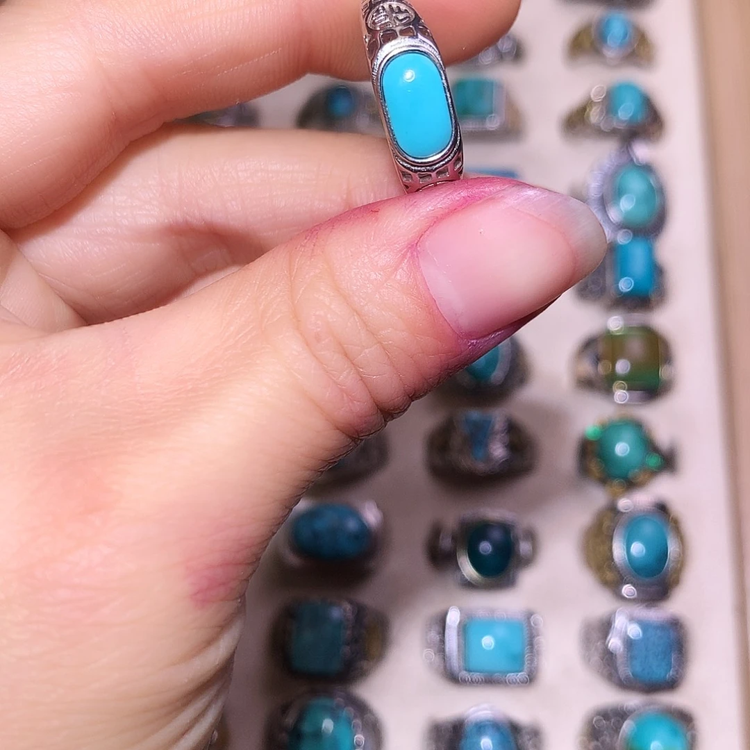 绿松石银S925镶嵌颈饰