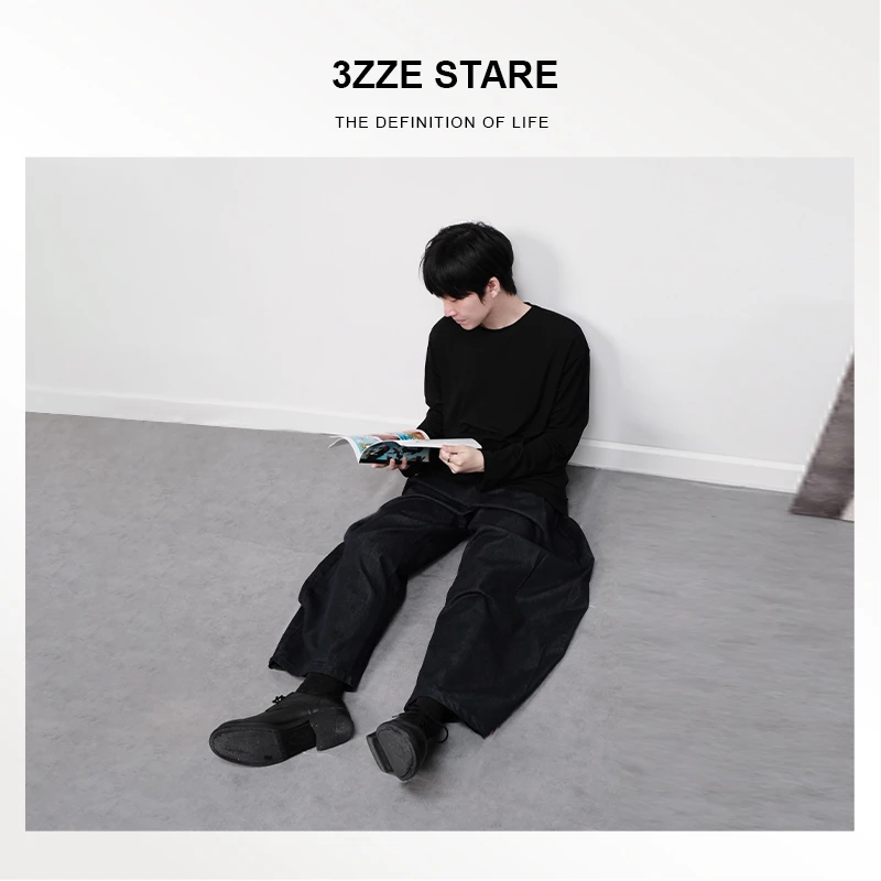 3ZZE STARE设计师款大阔形半圆弯刀裤 找到比我们阔的裤子算我输