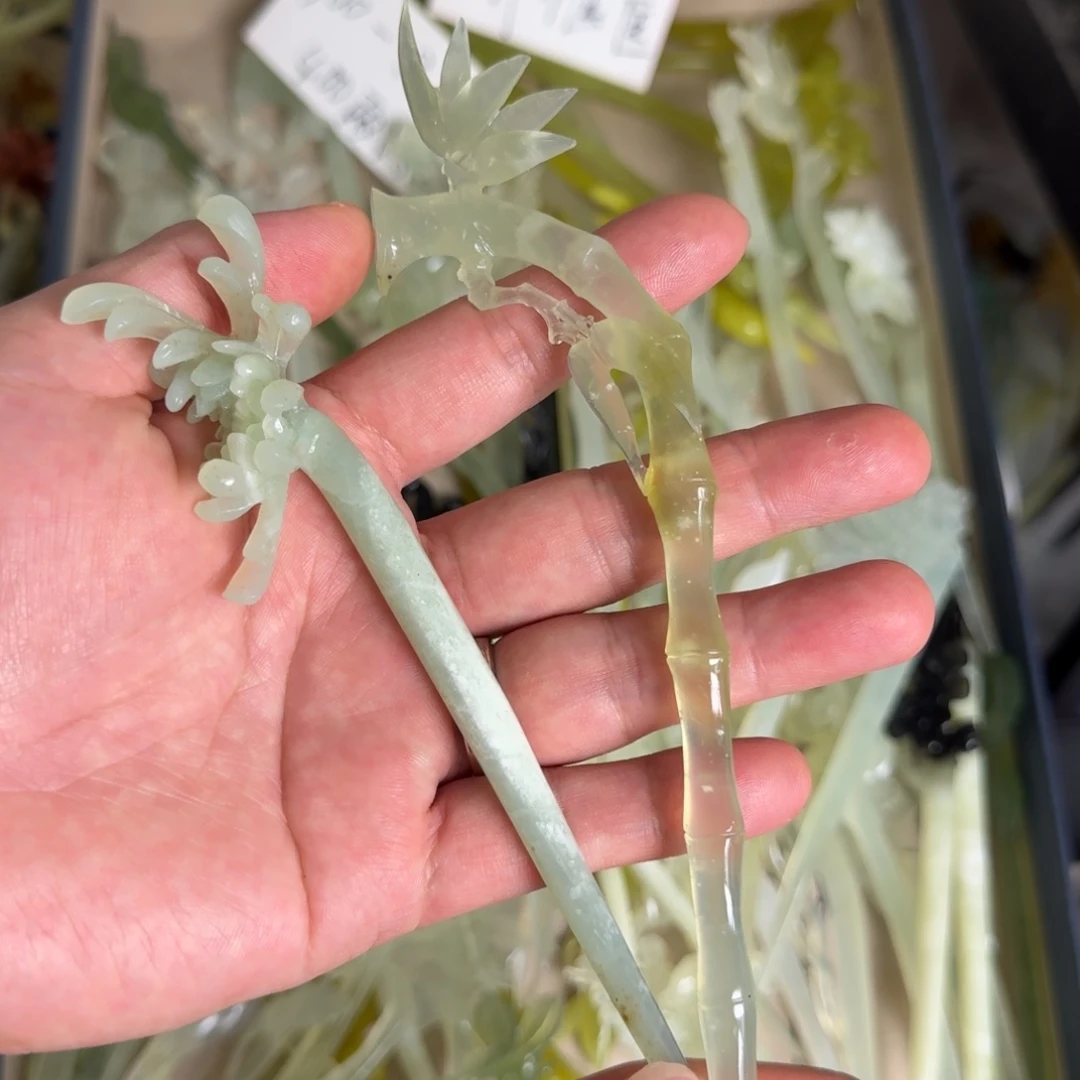 岫玉发饰未镶嵌酒*