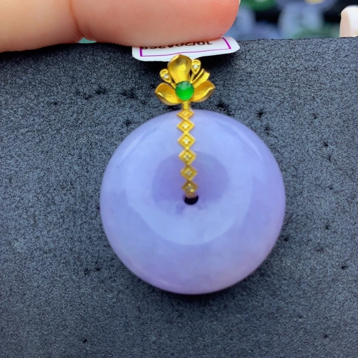 翡翠18K金镶嵌手链翡翠