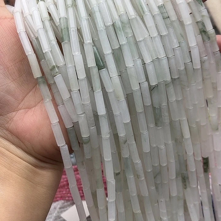 未镶嵌玛瑙/玉髓珠宝半成品一条4/13mm天山翠管珠