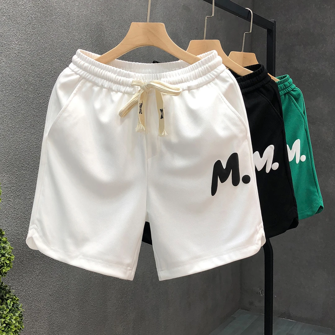 简约穿搭夏天百搭短裤男潮牌五分运动裤男士夏季居家沙滩中裤洋气