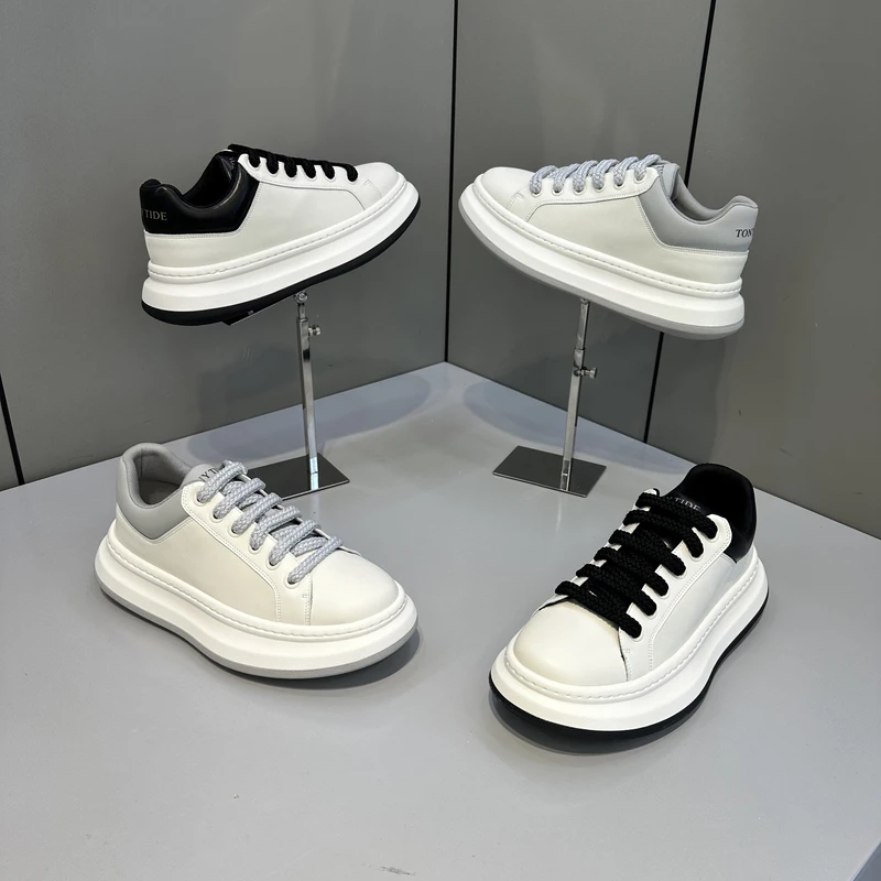 KRY潮牌新款男士昆昆小白鞋厚底增高舒适百搭时尚潮流休闲鞋韩版