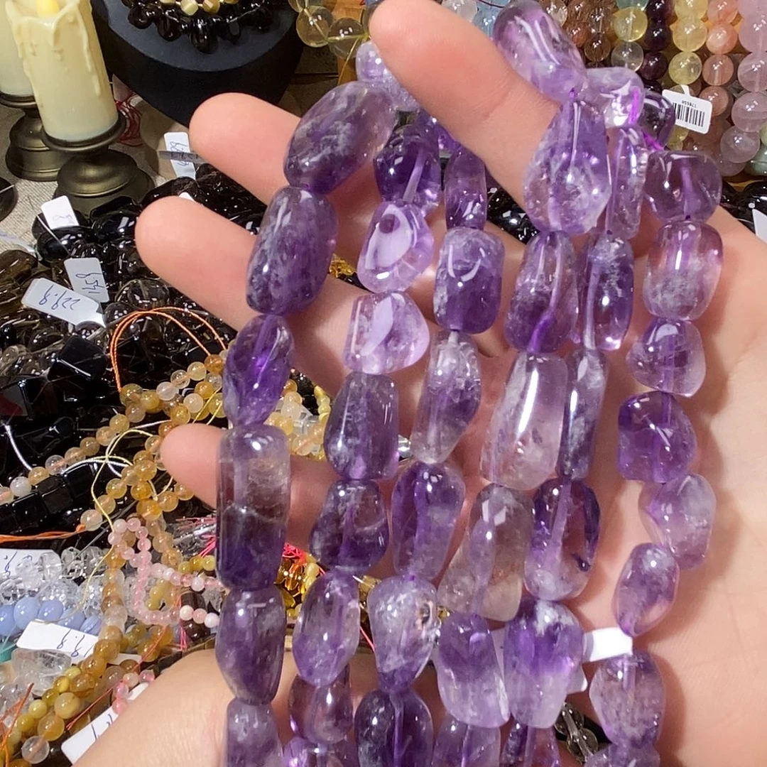 玛瑙/玉髓散珠紫塔晶随行