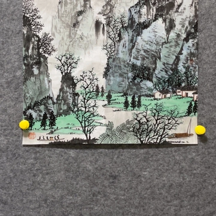竖款大鱼书画艺术作品