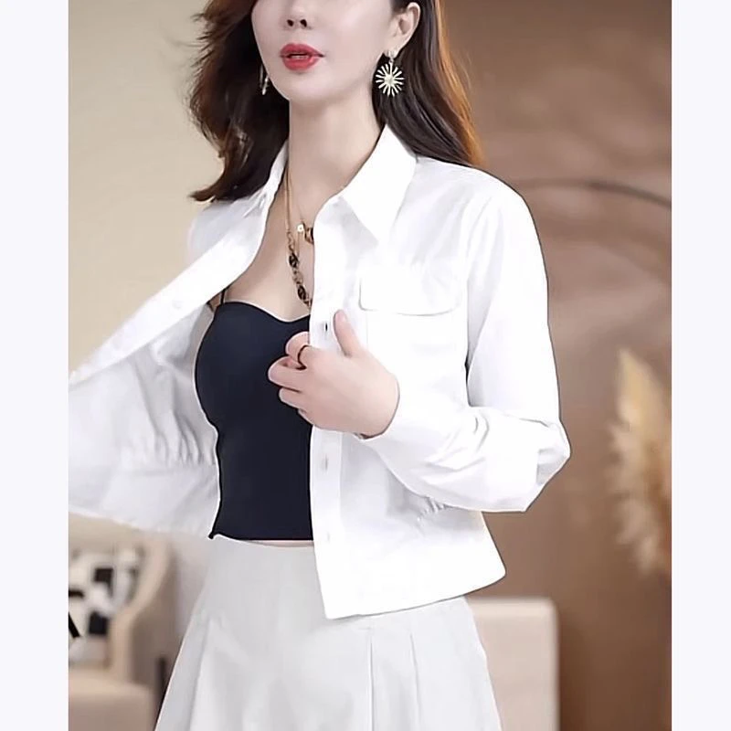 薄外套气质辣妹新款衬衣女秋设计减龄百搭长袖气质休闲衬衫上衣