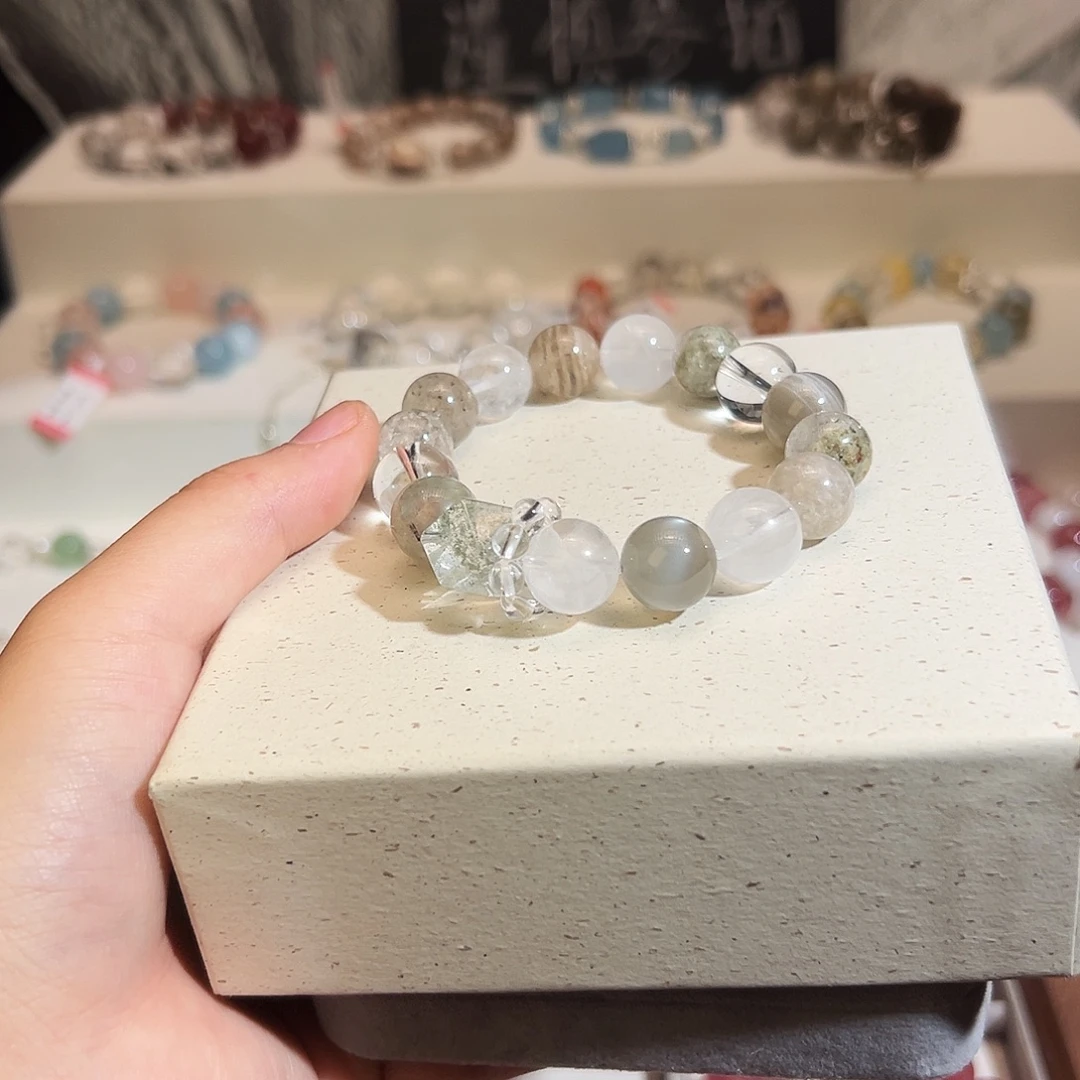 合金手链烟晶绿幽灵