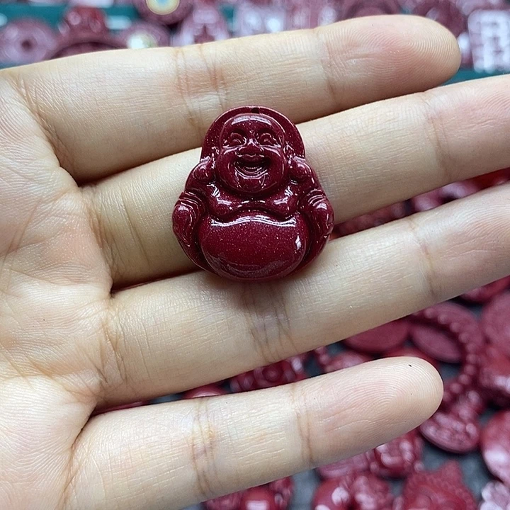 天然辰砂001朱砂吊坠