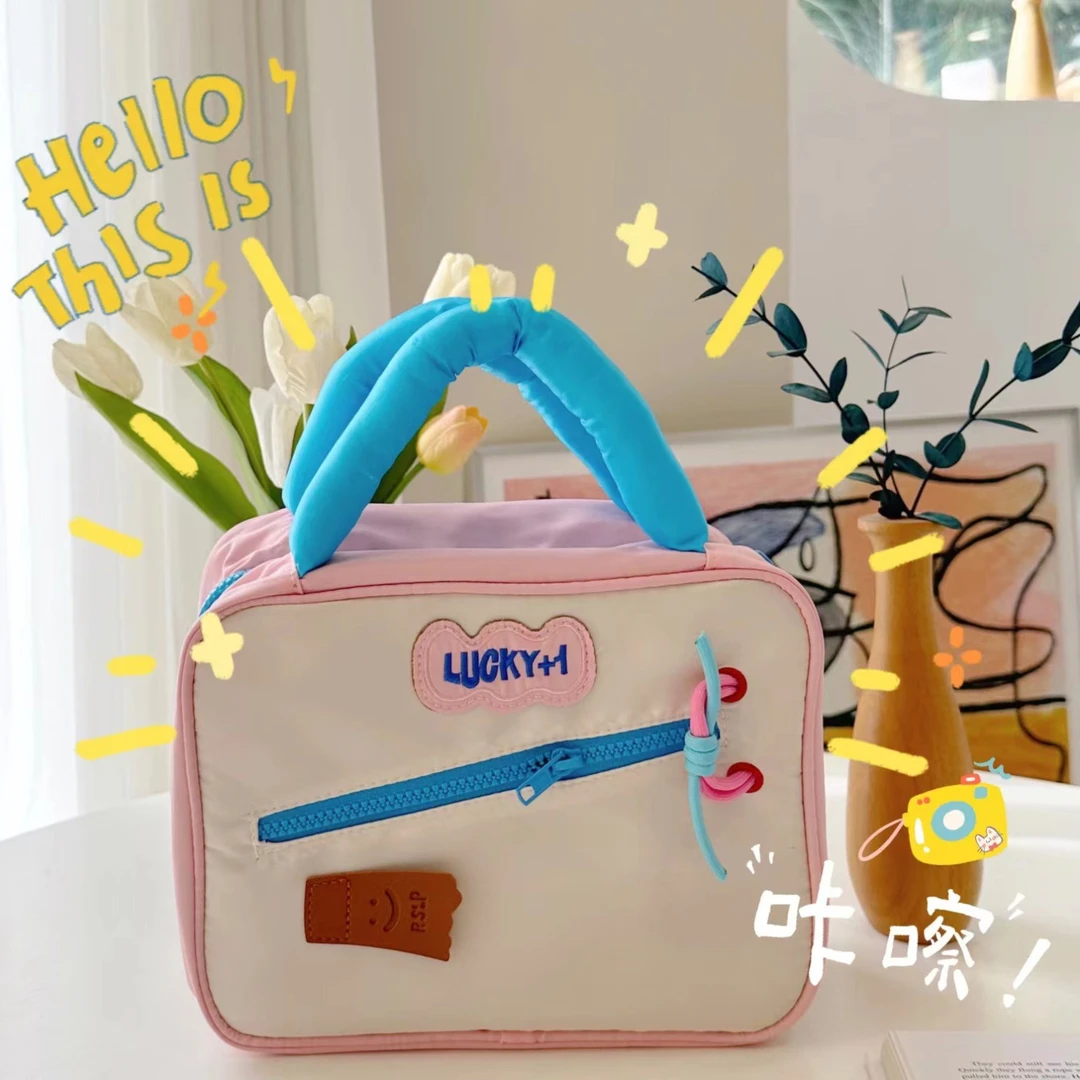 防水便携可爱撞色大容量分区化妆包新款旅行收纳包便携洗漱旅行包