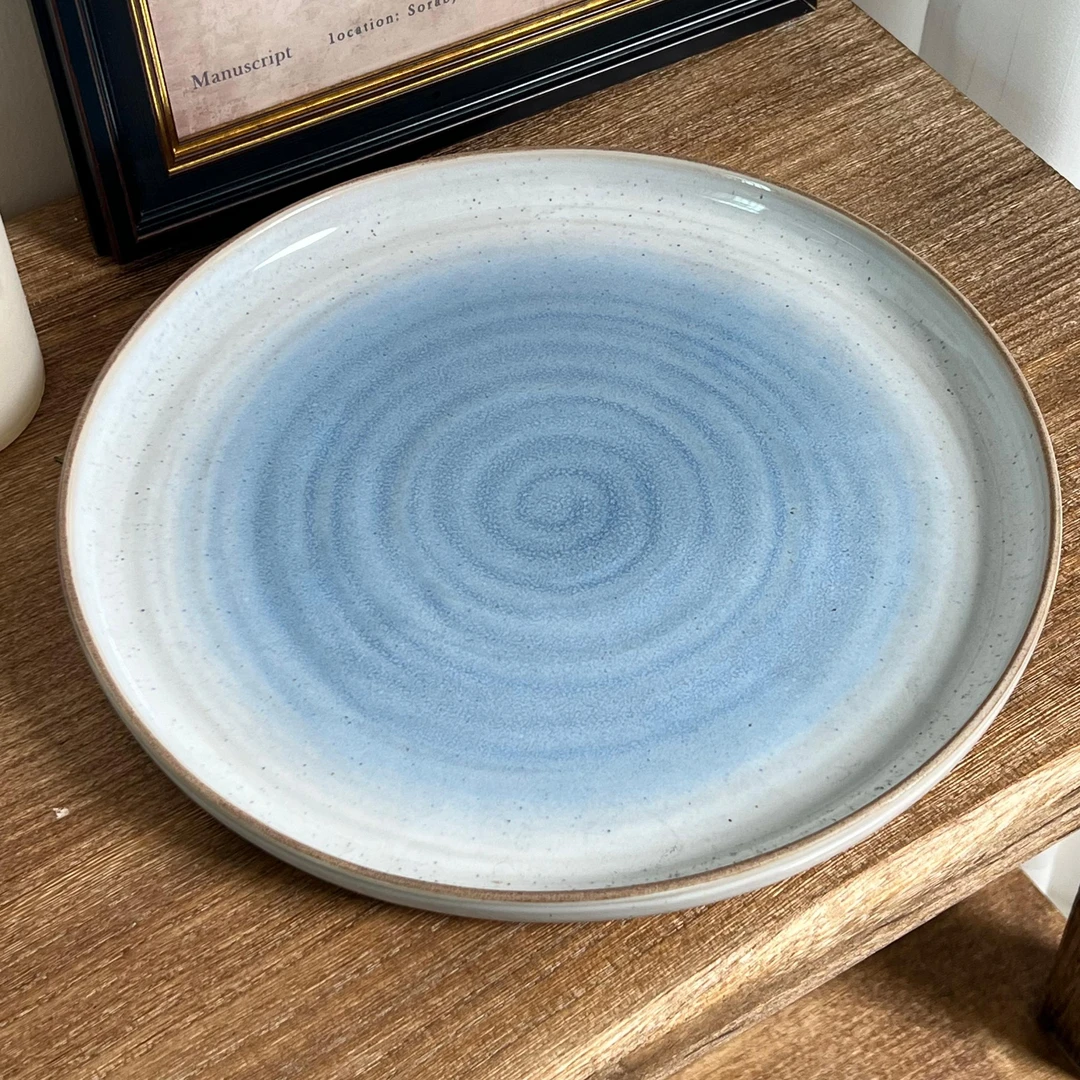 【瑕疵】陶瓷大盘子10.5寸浅盘窑变高颜值餐具-M5D