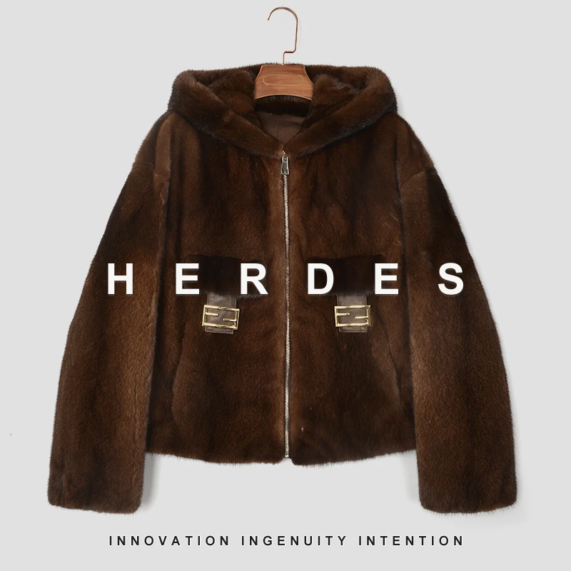 HERDERS 多色潮流时尚貂皮草外套40569