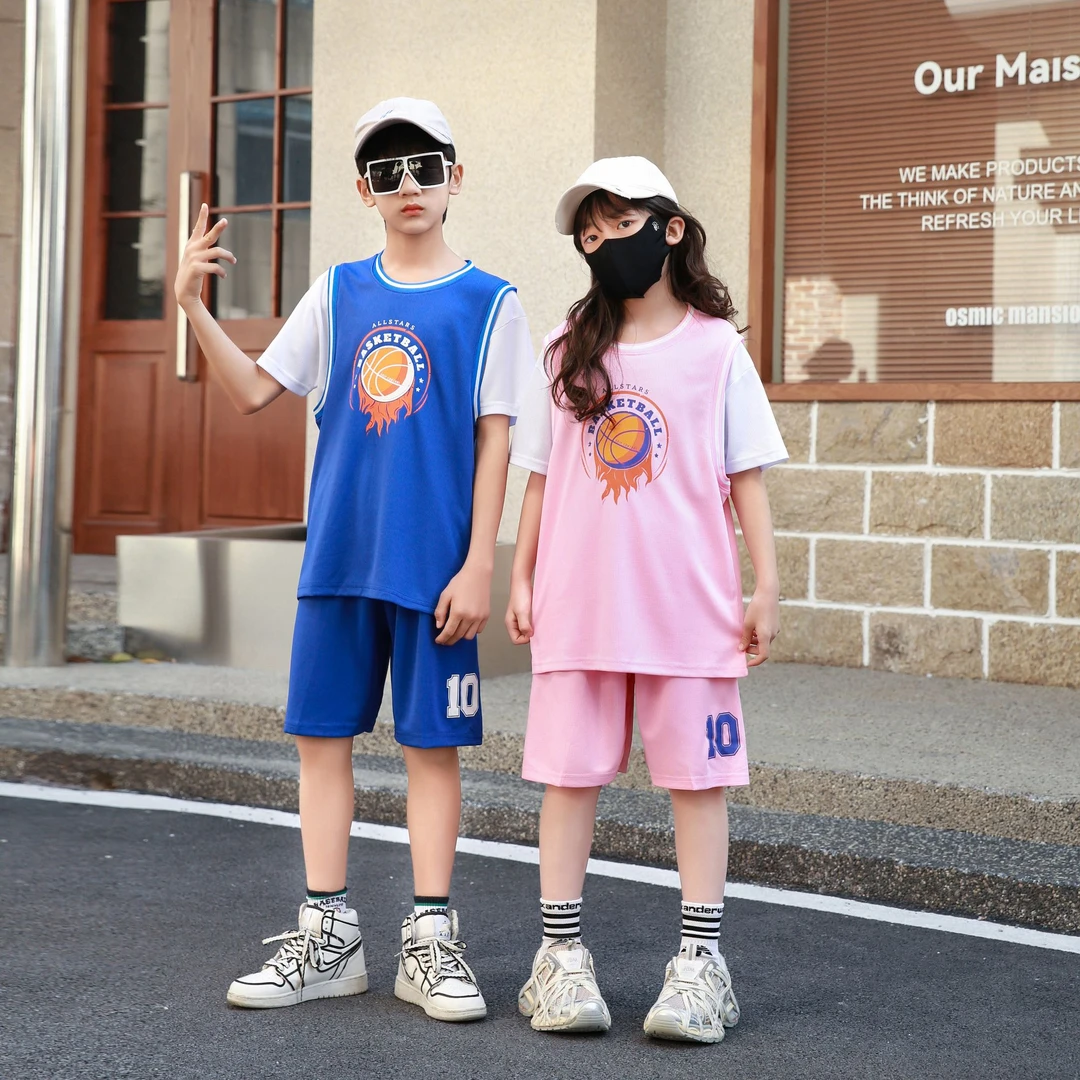 儿童速干冰丝运动套装乒乓球羽毛球足球训练服透气运动服中小学生