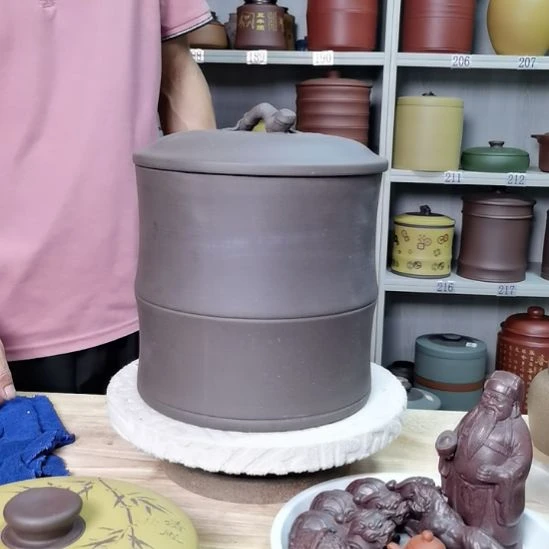 紫砂茶叶罐处理竹节八饼不退不换113