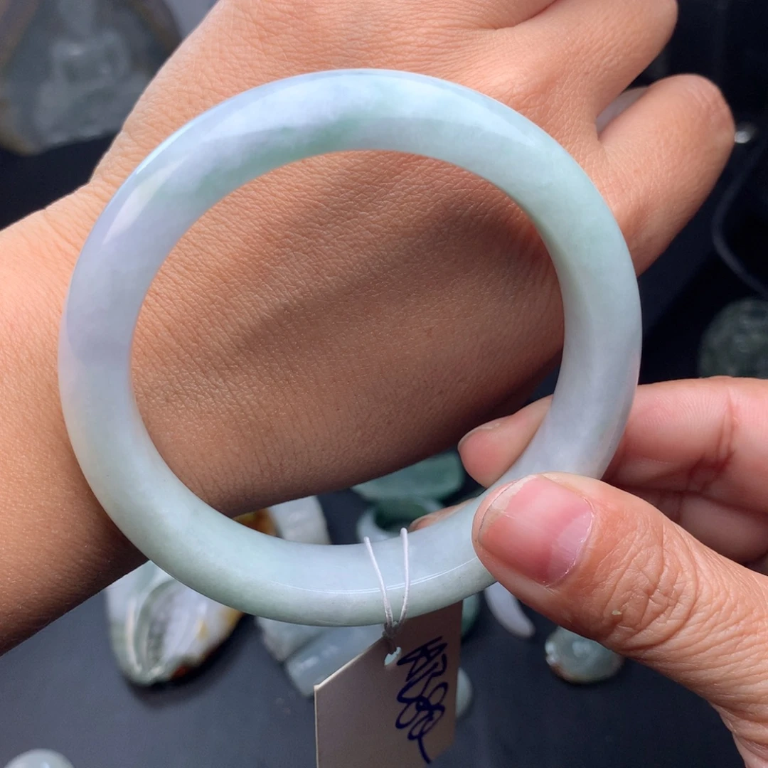 定制翡翠未镶嵌手镯58不退不换