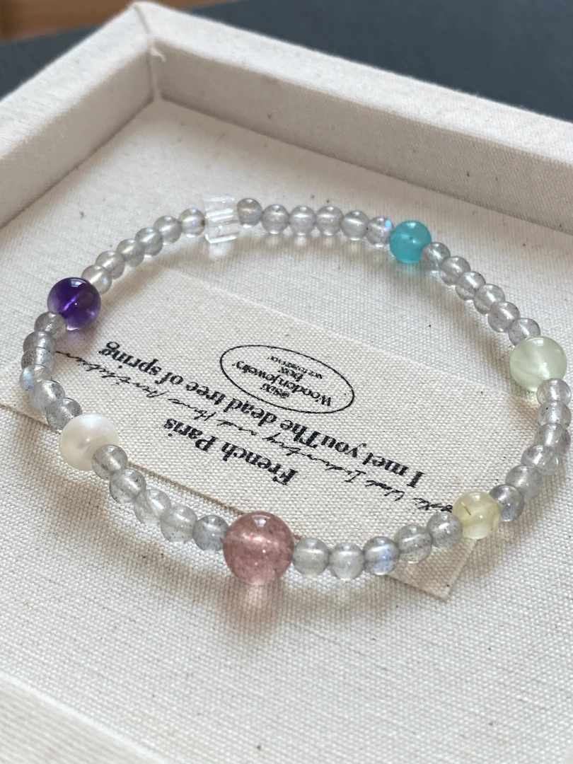 A08 里物手作原创 灰月光多宝手链 发货多样性发其一