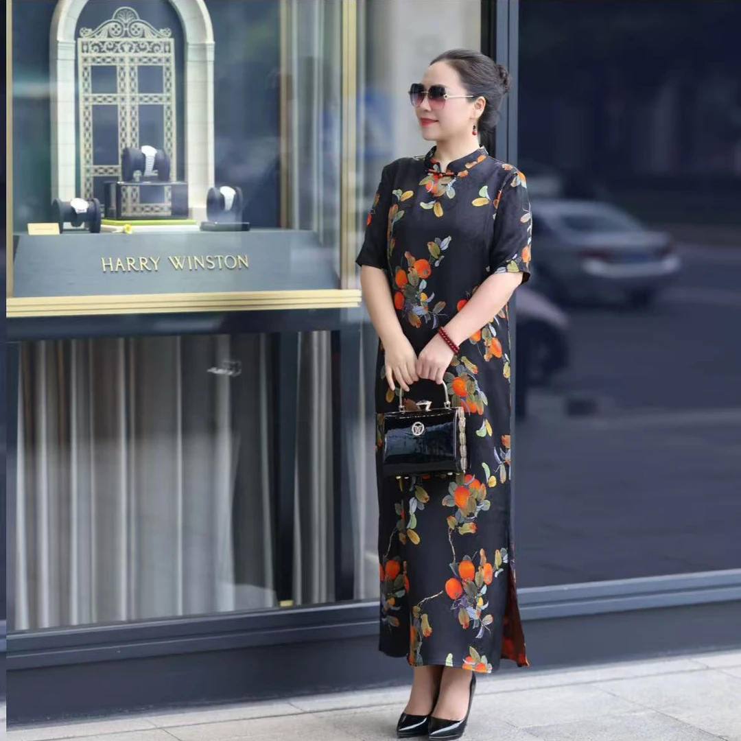 美爱《柿柿如意》香云纱春夏秋新款中式风美德美爱夫妇时装国风唐装