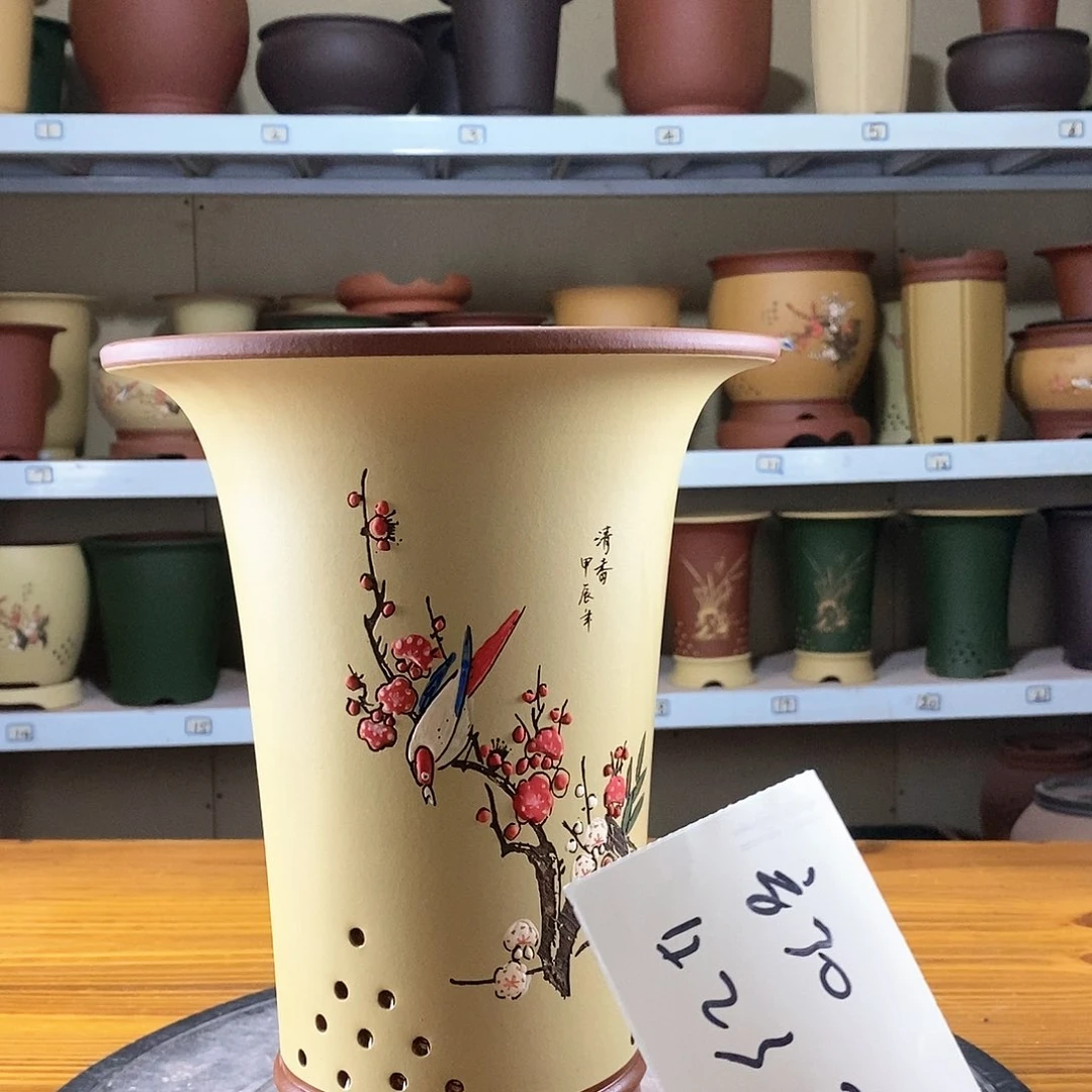 紫砂花盆紫砂兰花盆7