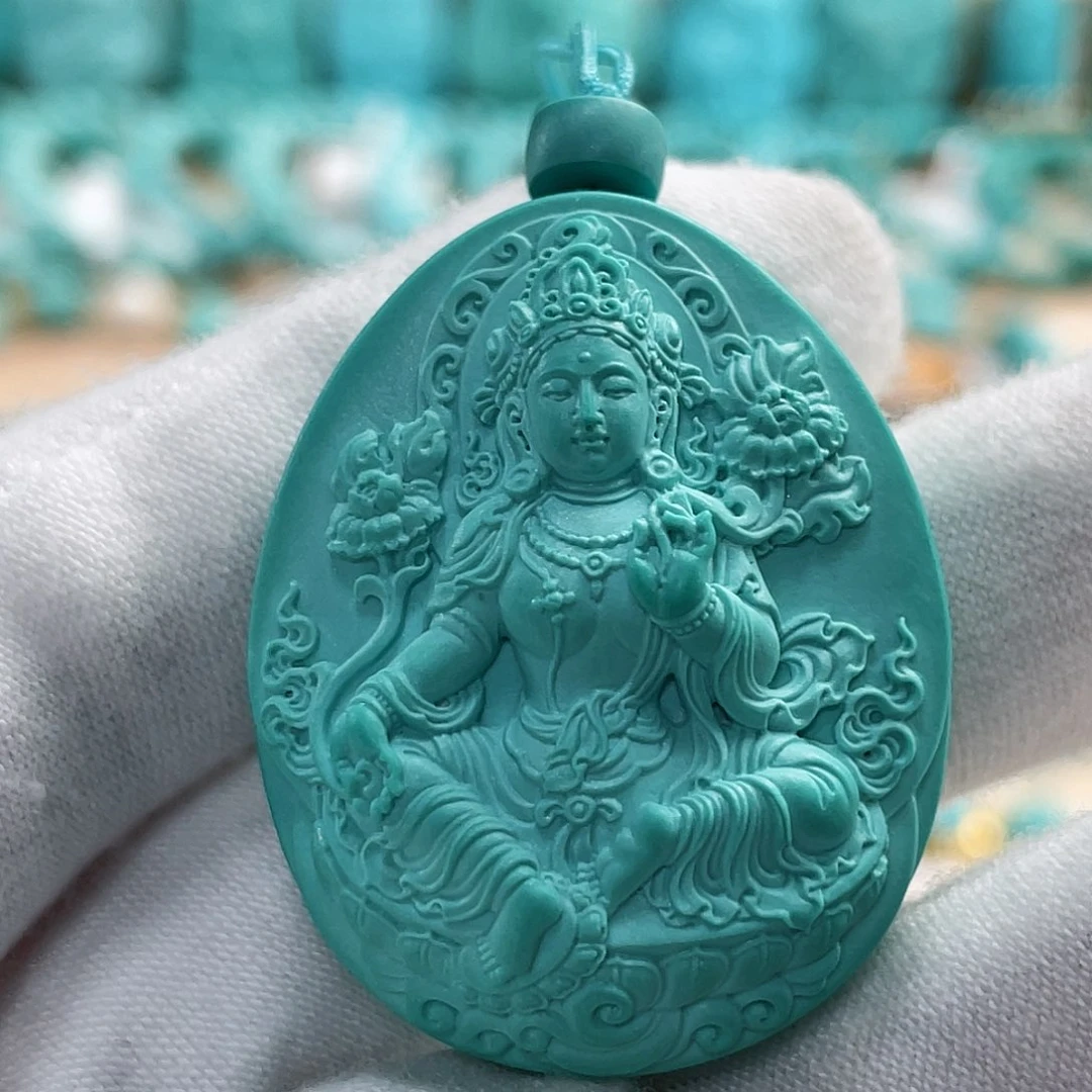 绿松石珠宝奇石18K金镶嵌