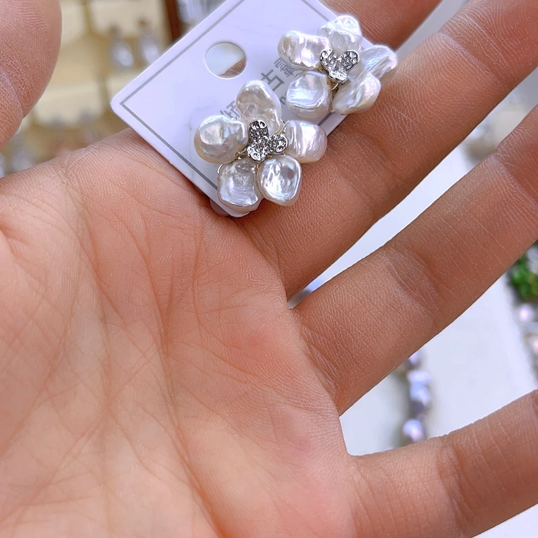 银S925镶嵌淡水珍珠595