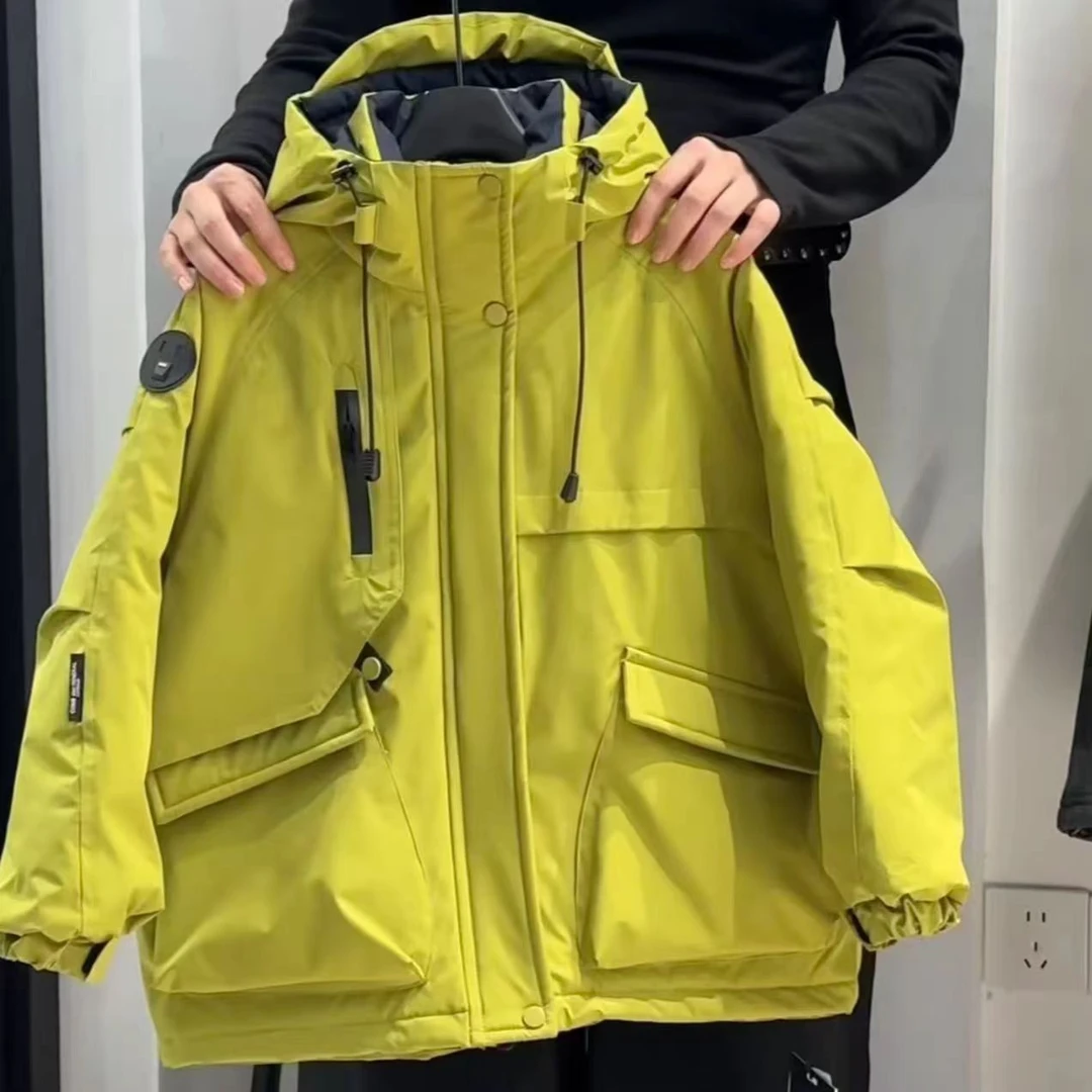 男童加绒加棉外套秋冬款2025新款儿童冬装宽松大童男孩加厚棉衣痞