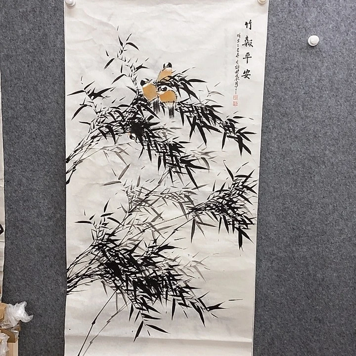 竖款新中式装饰画四尺6