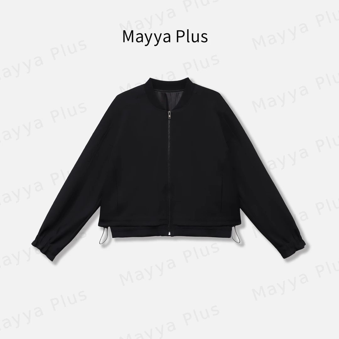 【纽约之夜】Mayya Plus麦芽定制流光风气质棒球服短外套女32537168
