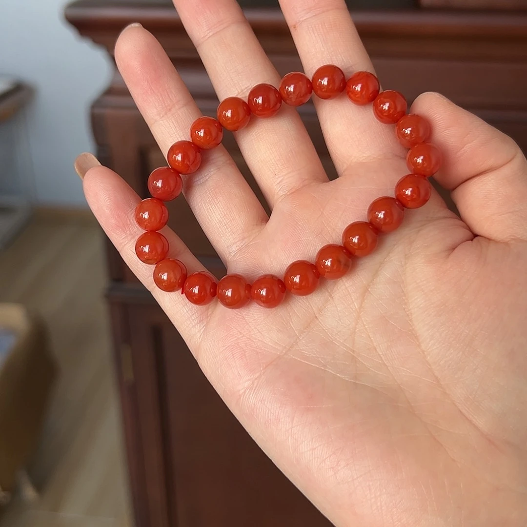 南红玛瑙手串未镶嵌