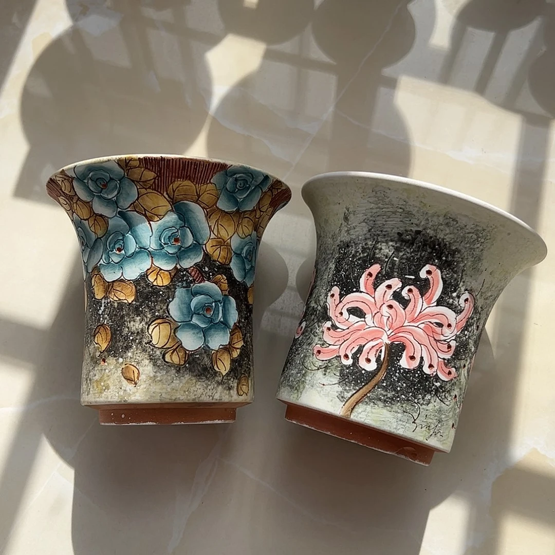 景德镇炫彩手绘口13高13