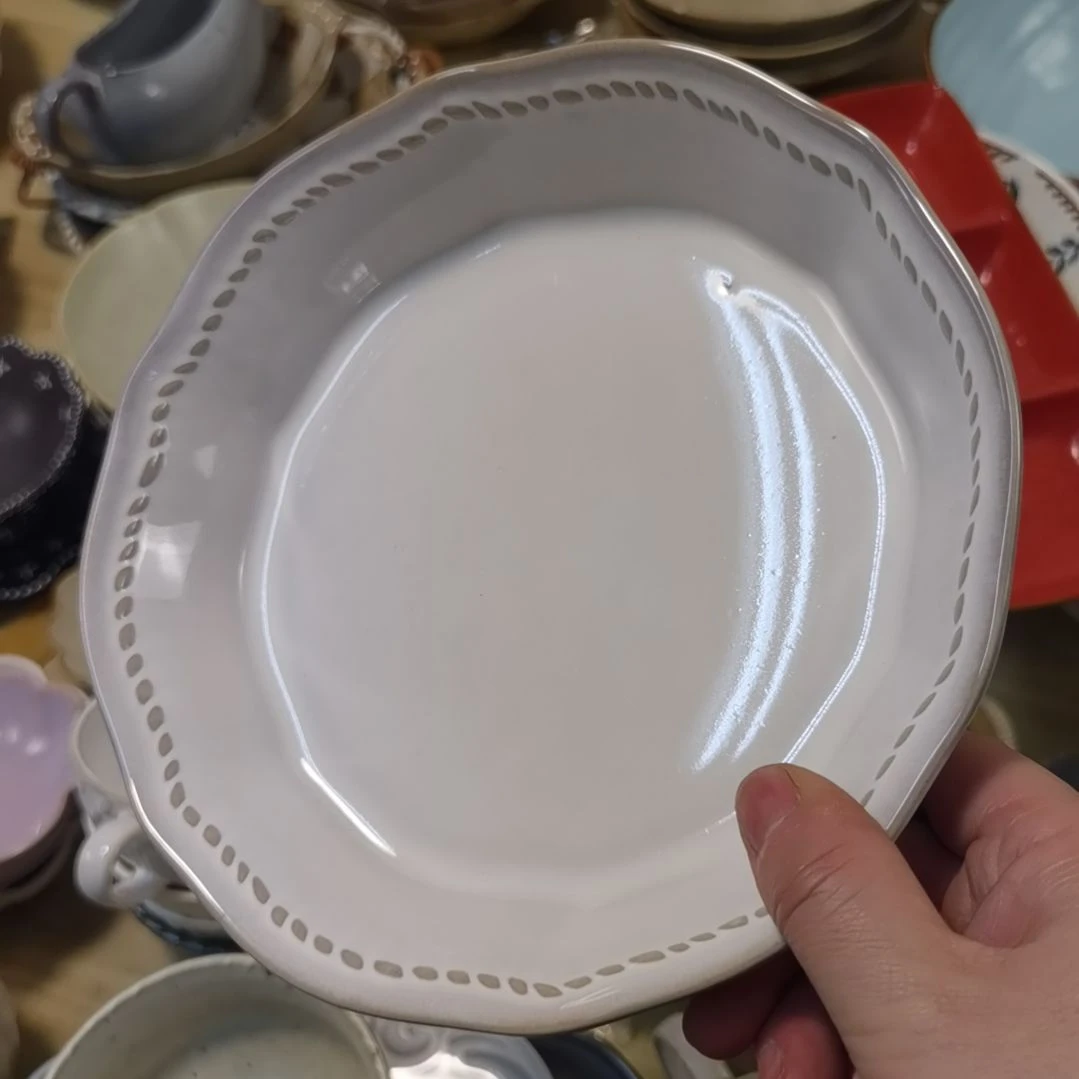 瓷片微瑕麻花辫深盘两个一组