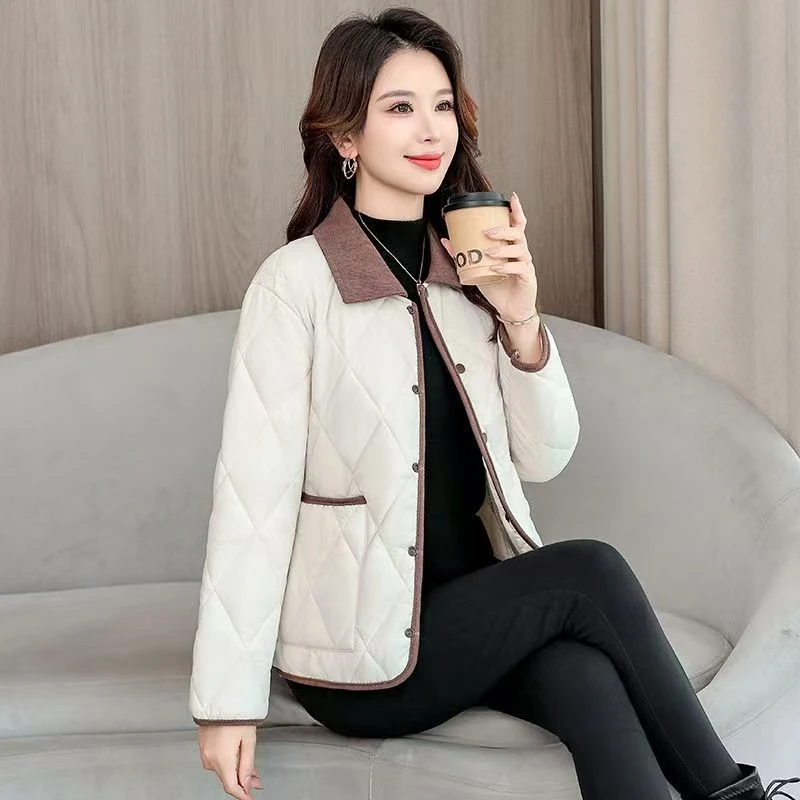 特价福利XP棉服女新款时尚宽松大码显瘦设计感洋气外套轻薄棉衣