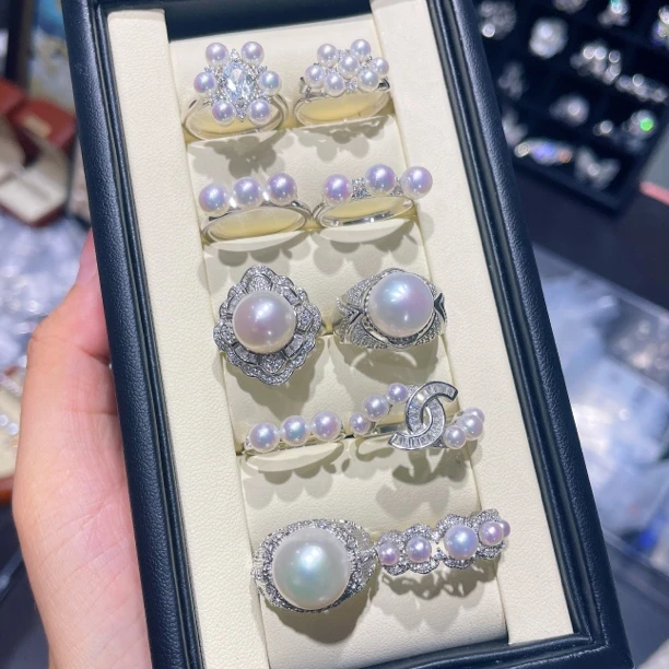 925银戒指 【珠花礼】开口戒指时尚气质小清新