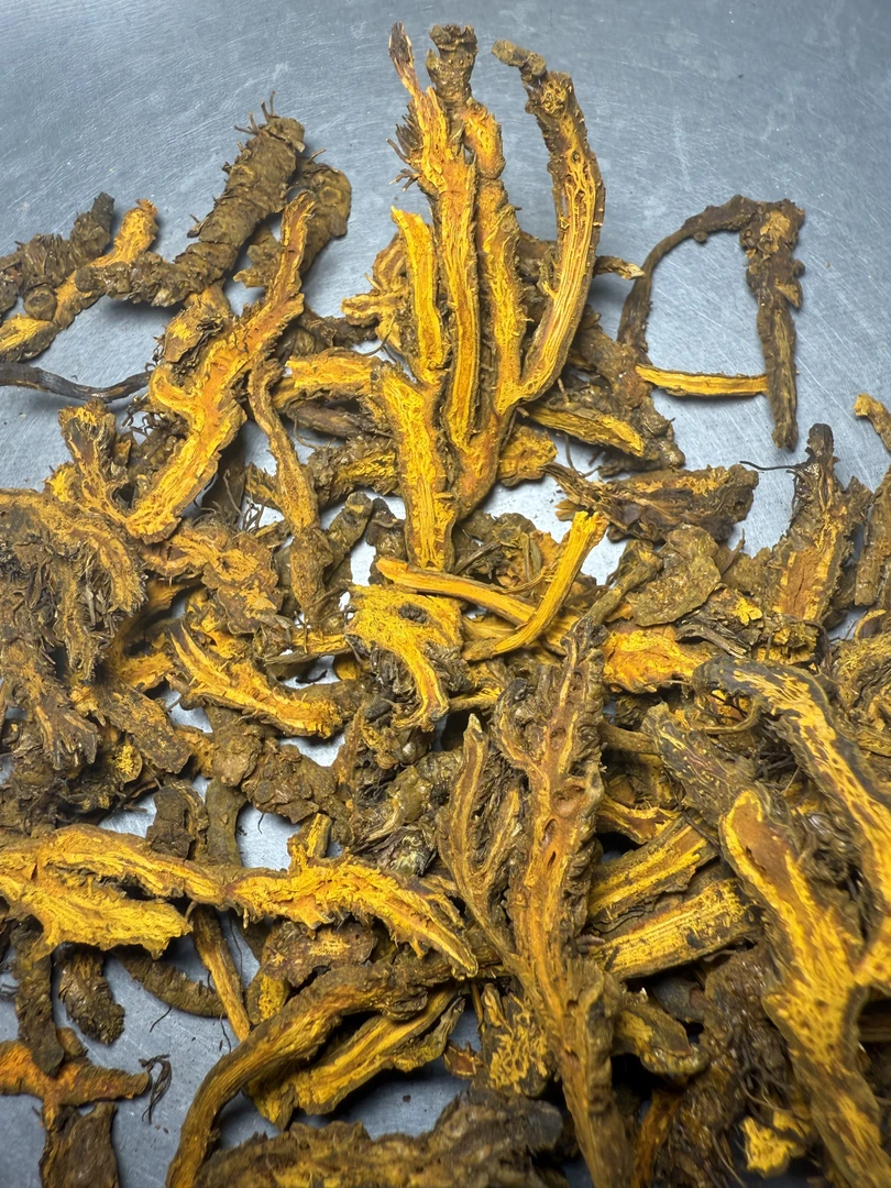 黄连 四川鸡爪黄连切片配黄芩