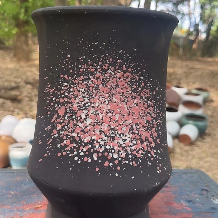 紫砂花盆高 30口19
